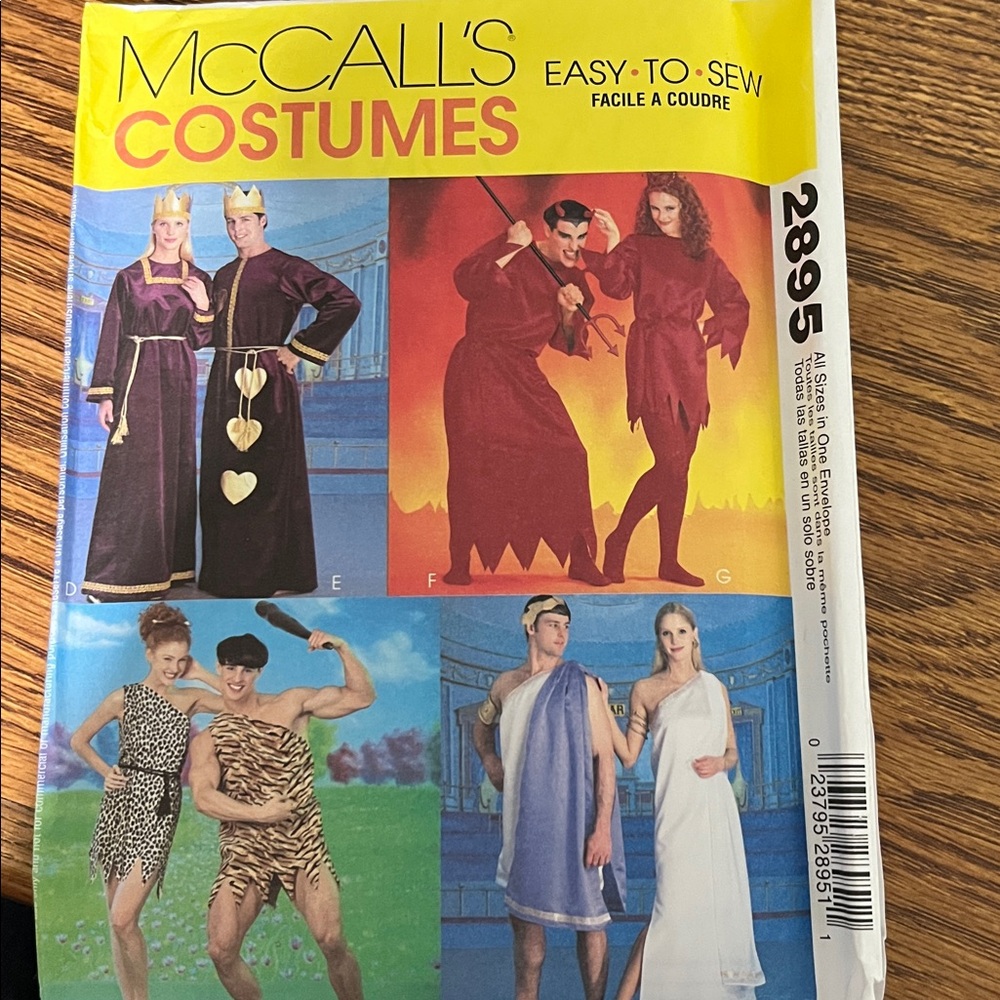 Costume Sewing Pattern - Purple and Red Designs